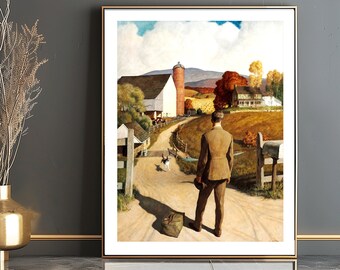 Newell Convers Wyeth Print: The Homecoming, Military Art