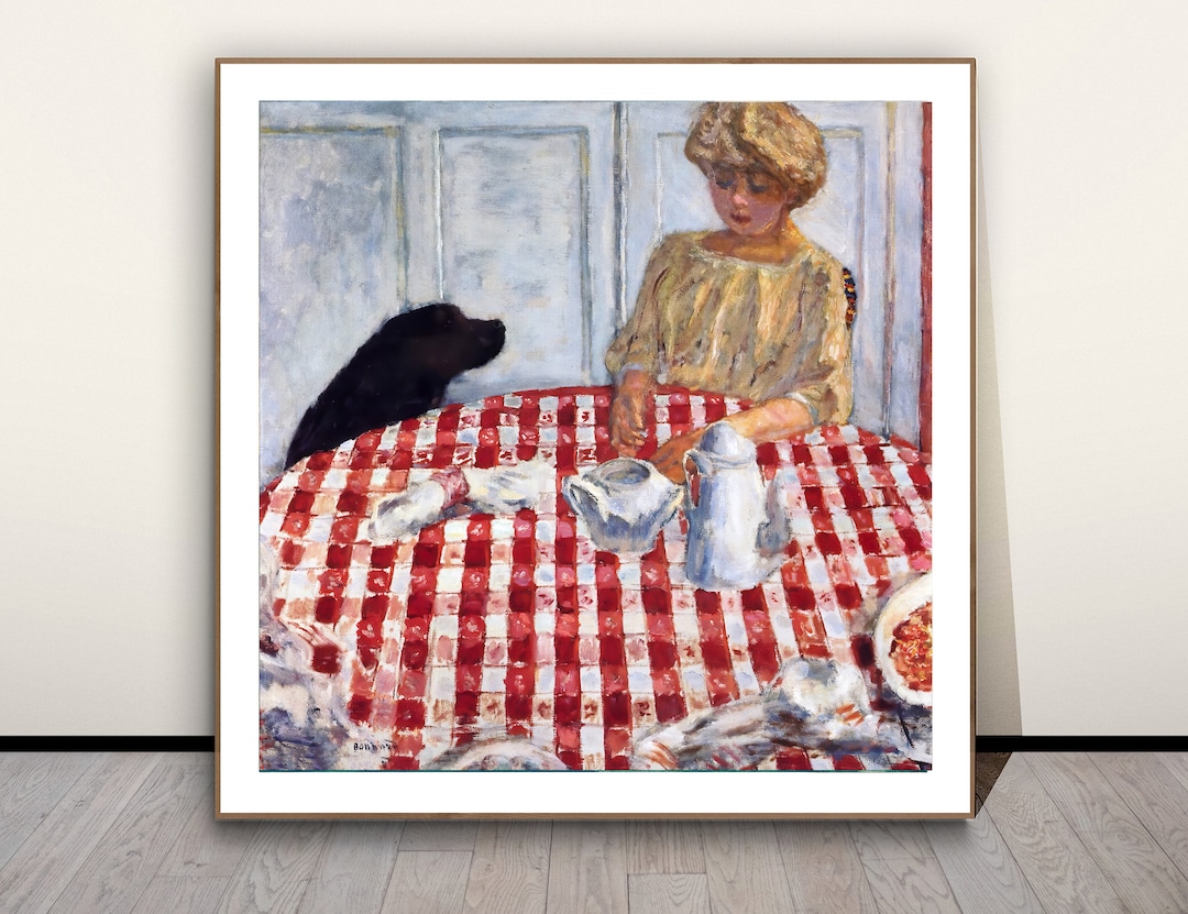 ピエール・ボナール作「赤いチェックのテーブルクロス」ファインアート