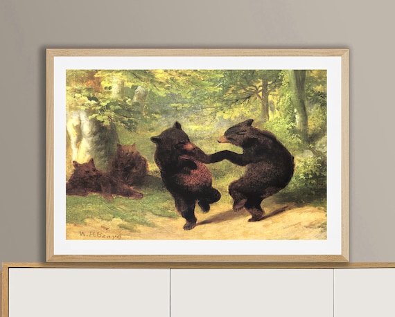 Dancing Bears（ウィリアム ホルブルック ベアード）熊 ポスター Dancing Bears（ウィリアム ホルブルック ベアード）熊 ポスター