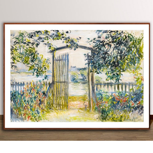 La Porte du Jardin à Vetheuil par Claude Monet, impression d'art - impression sur papier ou toile / décoration murale