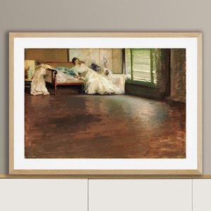 Across the Room by Edmund Tarbell Fine Art Print - Poster Paper or Canvas Print / Gift Idea / Wall Decor