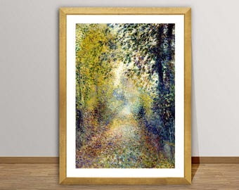 ルノワール：「森の小道」（Sentier dans le bois）。印象派の巨匠