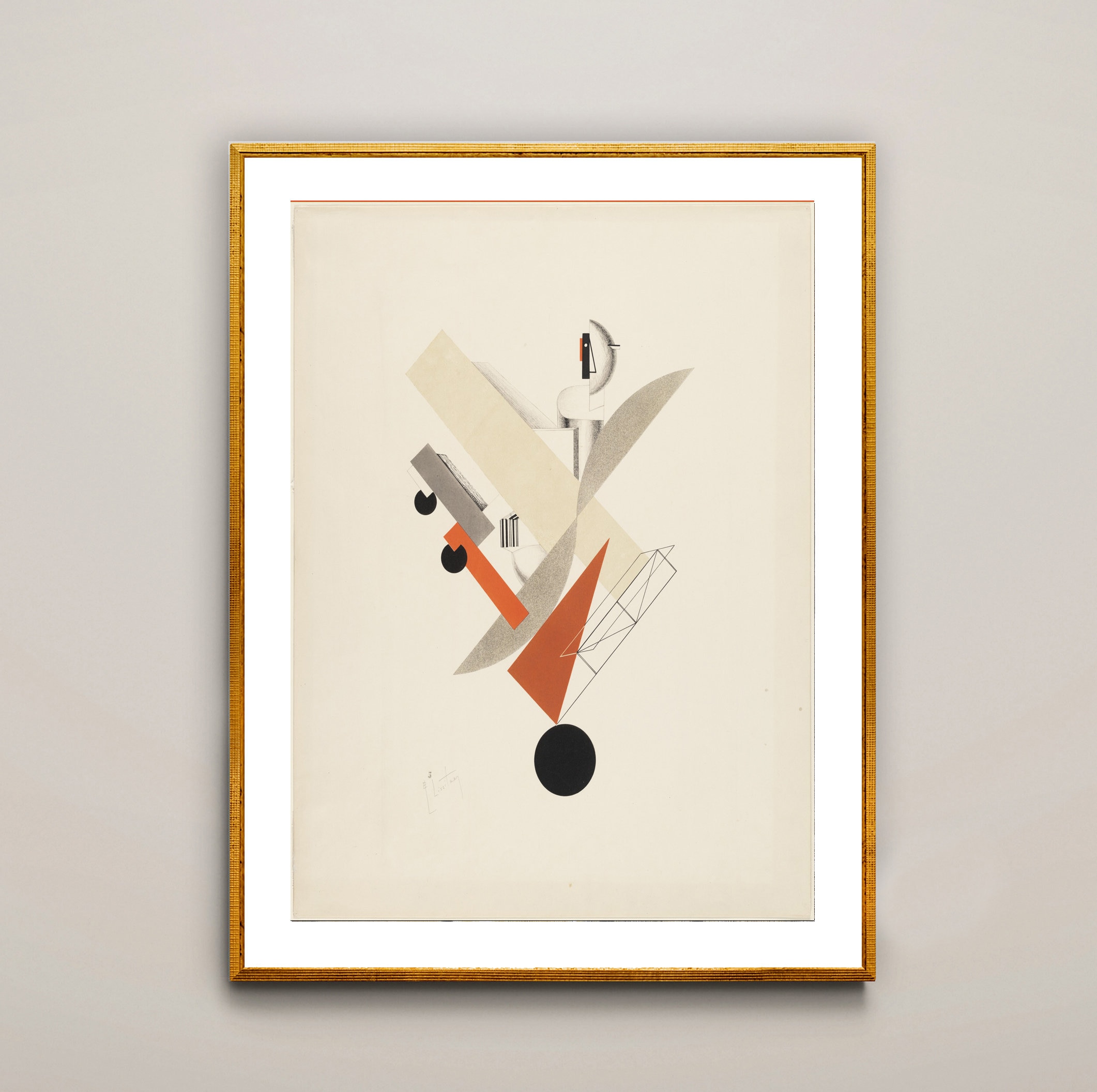 Globetrotter (in Time) Fine Art Print by El Lissitzky Fine Art Print -  Poster Paper or Canvas Print / Gift Idea