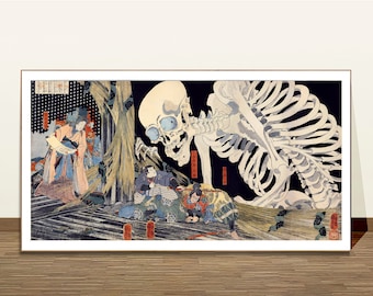 Mitsukuni Defying the Skeleton Spectre Conjured up by