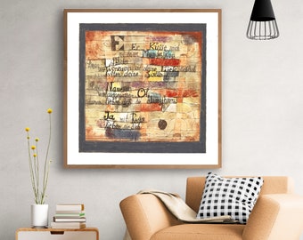 From the Song of the Songs, Version II by Paul Klee  Fine Art Print - Abstract Art, Avant Garde Painting, Wall Decor, Gift Idea