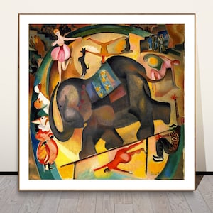 The Elephant by Alice Bailly Fine Art Print - Poster Paper or Canvas Print / Gift Idea / Wall Decor