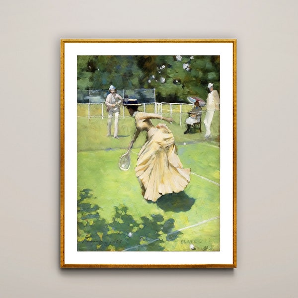 Played by Sir John Lavery  Fine Art Print - Tennis Game, Tennis Players, Tennis Lovers