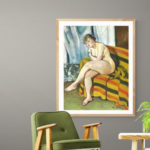 Nu Assis Sur un Canapé by Suzanne Valadon Fine Art Print - Poster Paper or Canvas Print / Gift Idea / Wall Decor