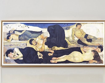 Ferdinand Hodler 'Die Nacht' (The Night) Fine Art Print: Figurative Wall Decor