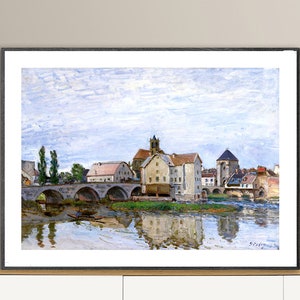 The Moret Bridge in the Sun  Alfred Sisley Fine Art Print - Poster Paper or Canvas Print / Gift Idea / Wall Decor
