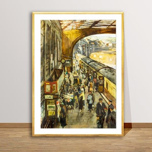 Terminus, Penzance Station di Alexander Stanhope Forbes Fine Art Print - Carta per poster o stampa su tela / Idea regalo