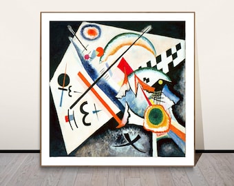 Kandinsky White Cross Print: Abstract Expressionist Modern Art