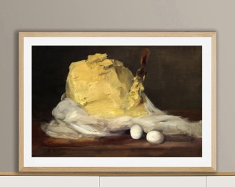 Antoine Vollon: Mound of Butter Fine Art Print