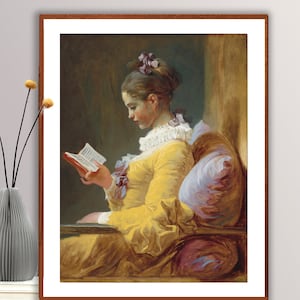 The Reader by Jean Honore Fragonard Fine Art Print - Poster Paper or Canvas Print / Gift Idea / Wall Decor