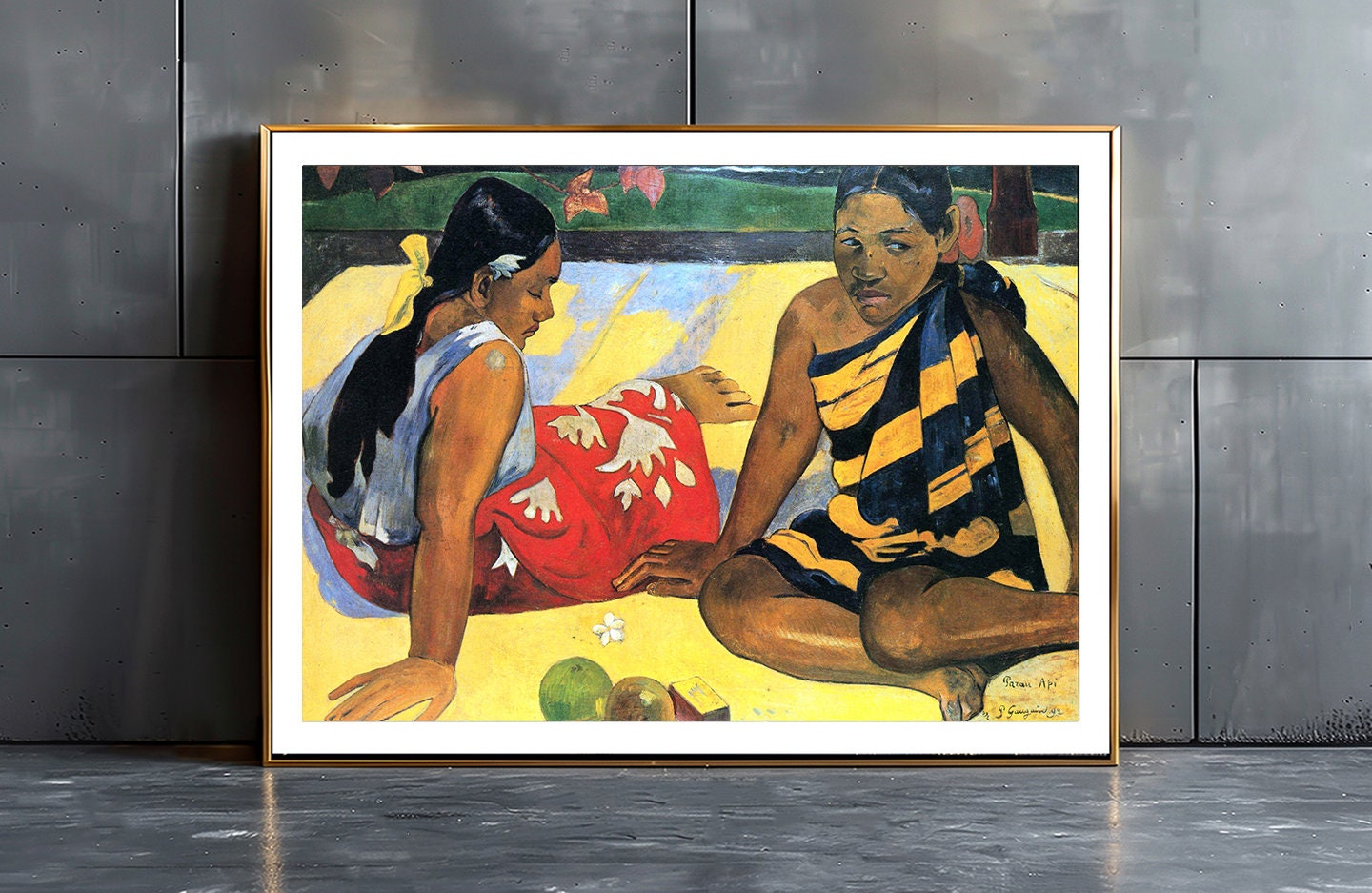 ゴーギャン『２人のタヒチの女』複製 ☆ゴーギャン油絵【二人のタヒチの女】複製画アンティークア絵画