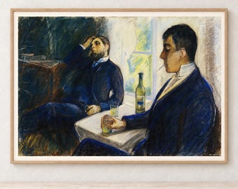 The Absinthe Drinkers' Fine Art Print - Edward Munch Art