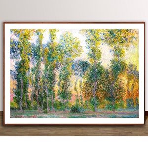 Les Peupliers à Giverny, France by Claude Monet Fine Art Print - Landscape Painting, Botanical Print / Gift Idea / Wall Decor