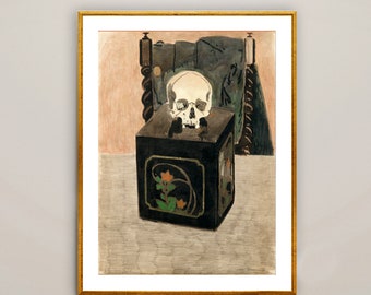 Vanitas by  Leon Spilliaert Fine Art Print - Figurative Art, Symbolist Poster, Wall Decor