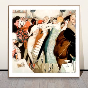 Shall We Dance by Gerda Wegener, Fine Art Print, Figurative Poster, Modern Artwork, Colorful Home Décor