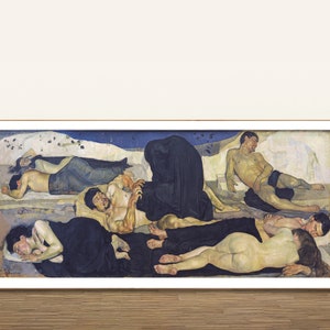 Die Nacht (The Night)  by Ferdinand Hodler Fine Art Print -  Wall Décor, Figurative Artwork, Deco Interior
