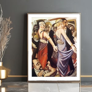 Dancing Bar in Baden Baden by Max Beckman Fine Art Print - Expressionist Painting, Figurative Art / Gift Idea / Wall Decor