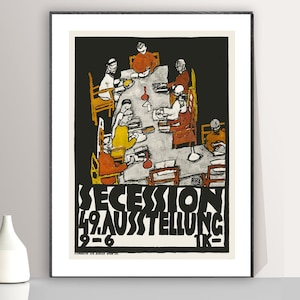Secession, 49 Ausstellung (Exhibition) by Egon Schiele Fine Art Print  - Poster Paper or Canvas Print / Gift Idea / Wall Decor