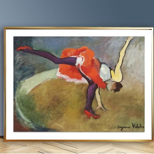 L&#39; Acrobate ou La Roue Estimate by Suzanne Valadon, Fine Art Print, Dancer Painting, Woman Poster, Figurative Décor, Entertainment Artwork