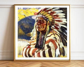 Chief Thundercloud Art Print by Walter Ufer - Native American Portrait