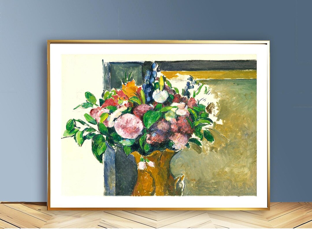 Cezanne Flowers in Vase Print: Impressionist Still Life Art - Etsy