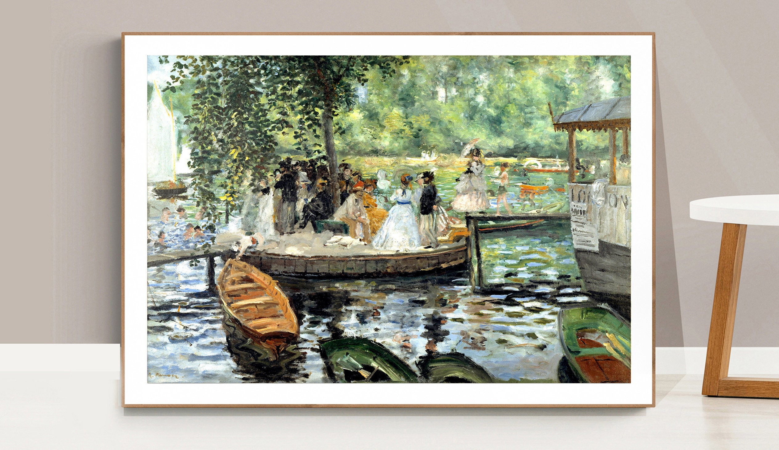 La Grenouillere de Pierre Auguste Renoir Fine Art Print Arte impresionista Arte marino Arte de pared de la naturaleza