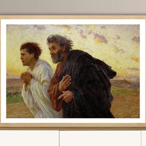 The Disciples Peter And John Running To The Sepulchre On The Morning Of The Resurrection by Eugene Burnand  Fine Art Print