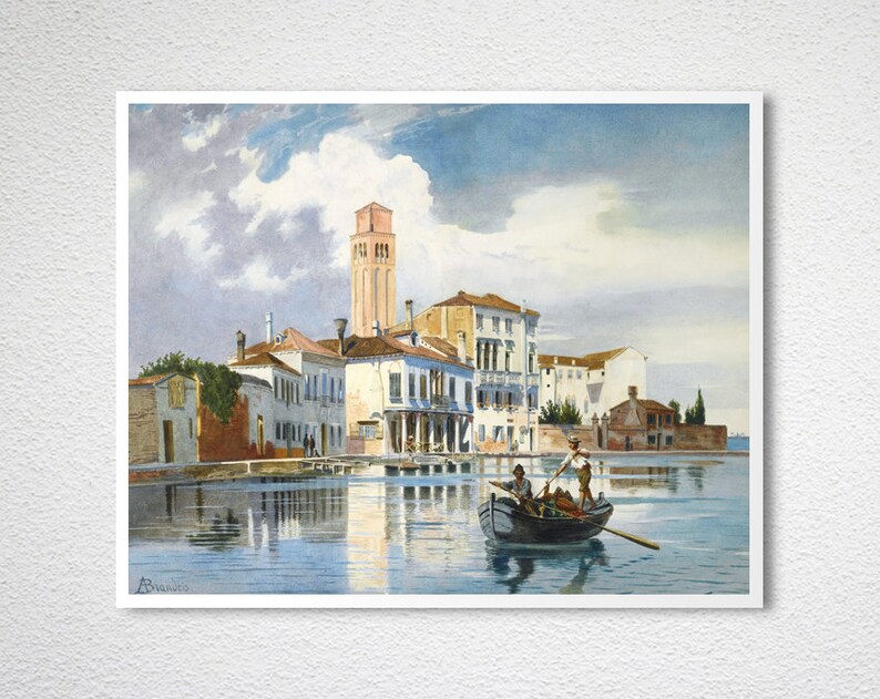 Murano, Italy by Antonietta Brandeis Fine Art Print Cityscape Artwork, Nautical Painting, Wall Decor image 2