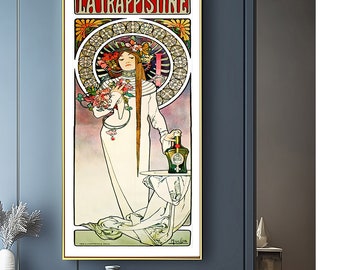 La Trappistine Liqueur by Alphonse Mucha Food&Drink Print - Beverages Print, Drink Poster, Deco Interior / Gift Idea / Wall Decor