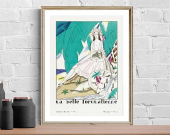 Impresión de arte La Belle Torquatienne: Ilustración de moda vintage
