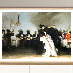 El Jaleo by John Singer Sargent, Fine Art Print, Impressionist Poster, Figurative Painting, Musical Wall Art, Dancing Wall Décor