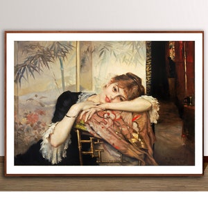 The Parisienne by Albert Edelfelt  Fine Art Print -  Parisienne Artwork, Figurative Decor