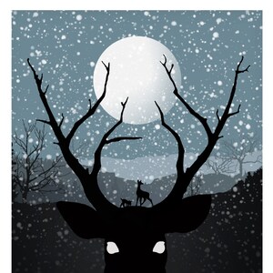 Pôster minimalista do Bambi da Disney
