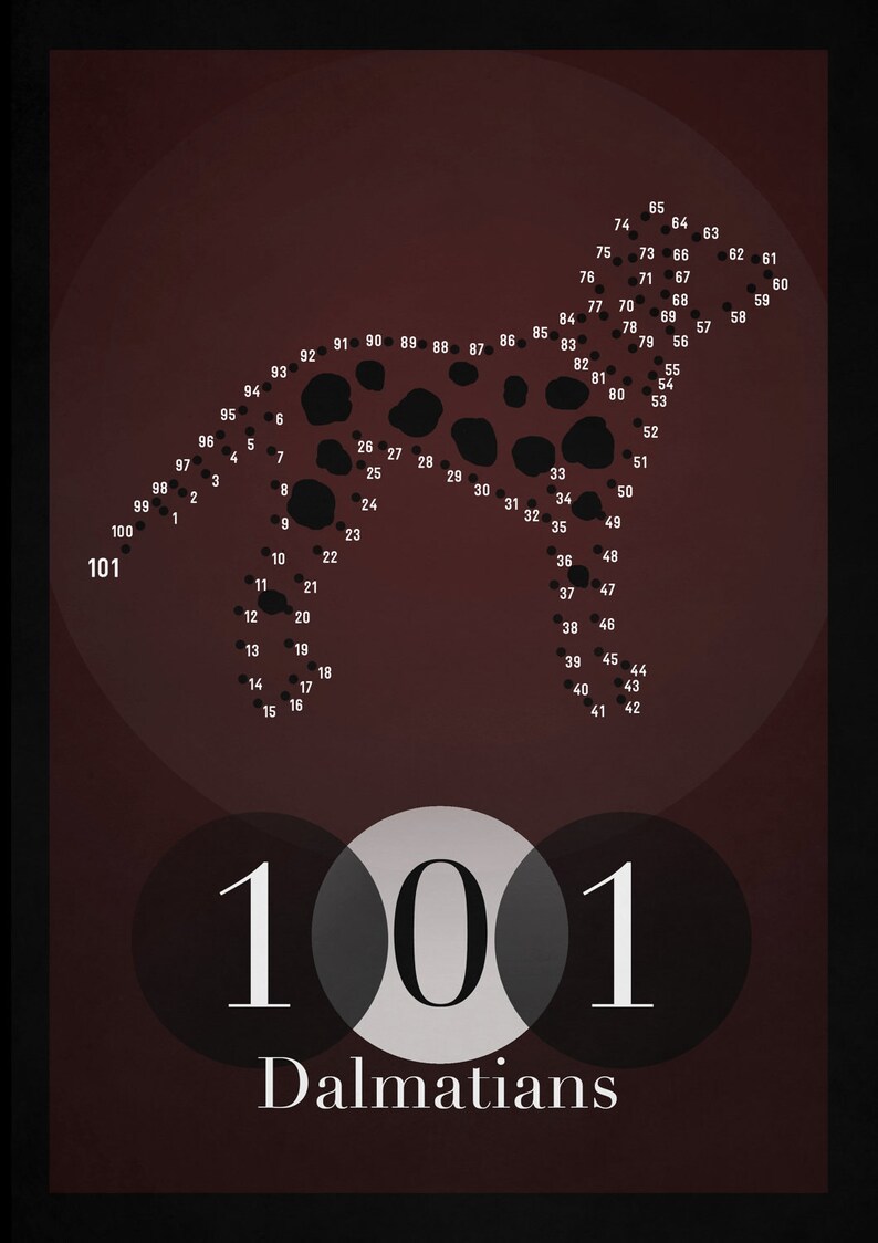 Disney's 101 Dalmatians Minimalist Poster zdjęcie 1