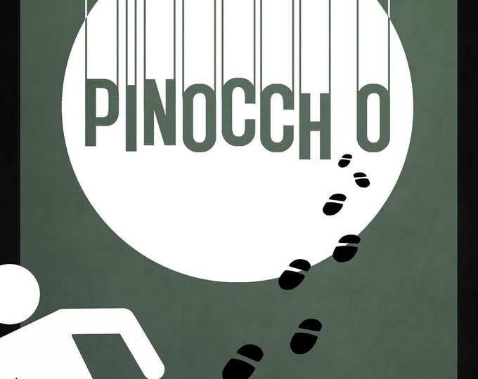 Pinocchio Sign Disney's Pinocchio Minimalist Poster - Etsy