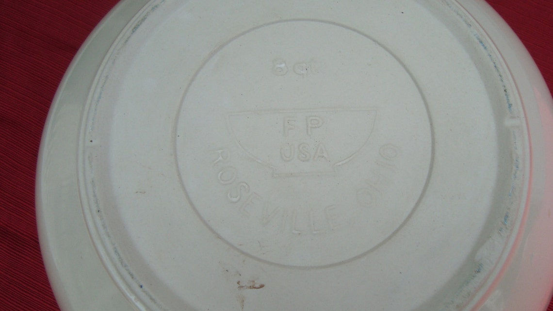 Roseville Pottery 8 Quart Mixing Bowl Etsy