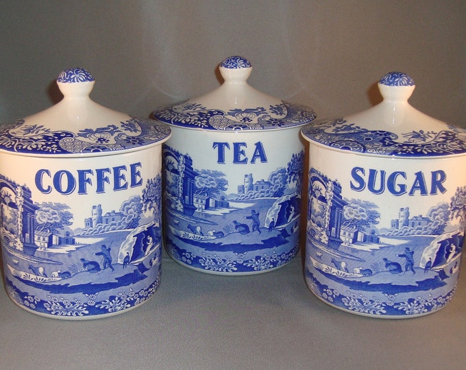 Set of Three SPODE Canisters Etsy