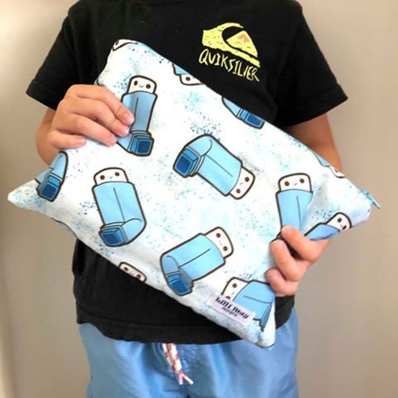 Asthma Storage Bag // Inhaler & Spacer Storage Zippered PADDED Etsy