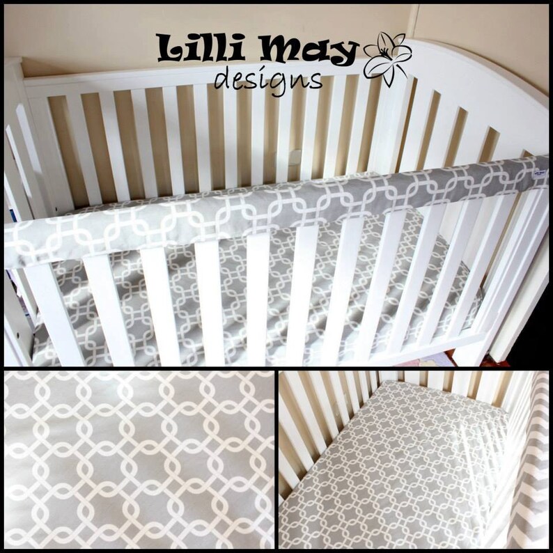 Crib Rail Cover // 100 QUALITY Cotton INCLUDING the padding Etsy