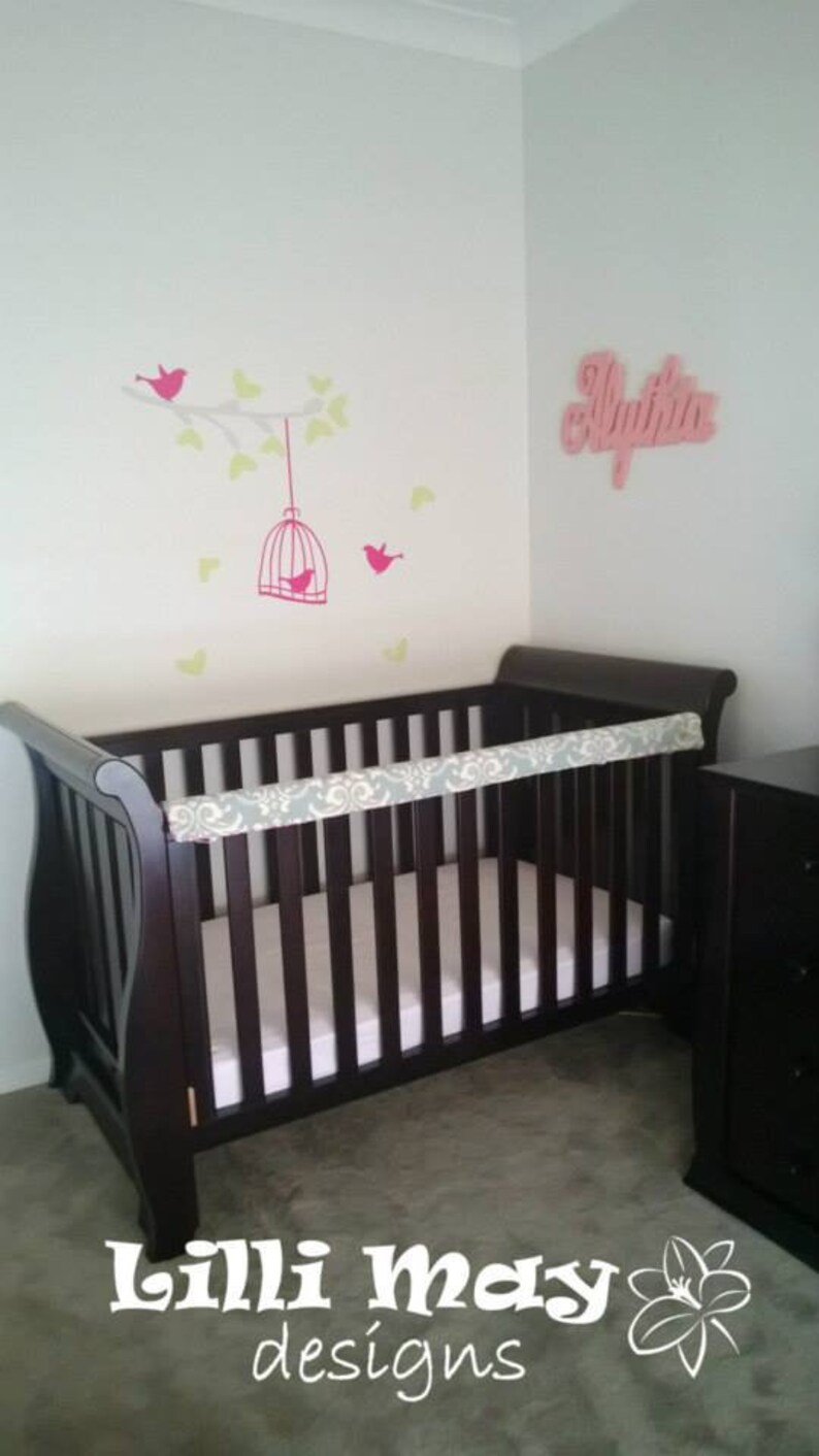 Crib Rail Cover // 100 QUALITY Cotton INCLUDING the padding Etsy