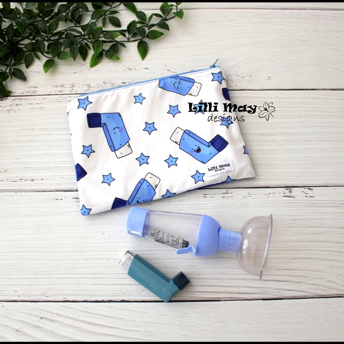 Asthma Storage Bag // Inhaler & Spacer Storage Zippered PADDED Etsy