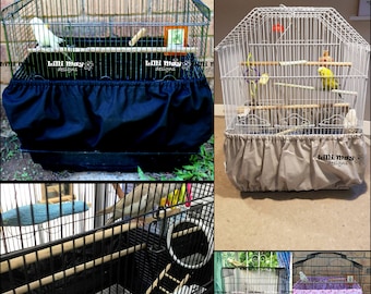Seed Catcher// Bird Cage Guard // Seed Catcher - Medium Size // Cage Skirt // Parrot Cage Side Cover  - YOU PICK FABRIC