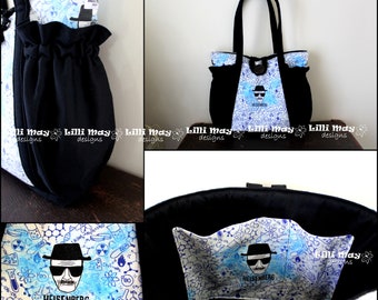 Heisenberg Bag//Breaking Bad fabric print Shoulder Bag//Nappy Bag// Ladies Bag//Custom Made