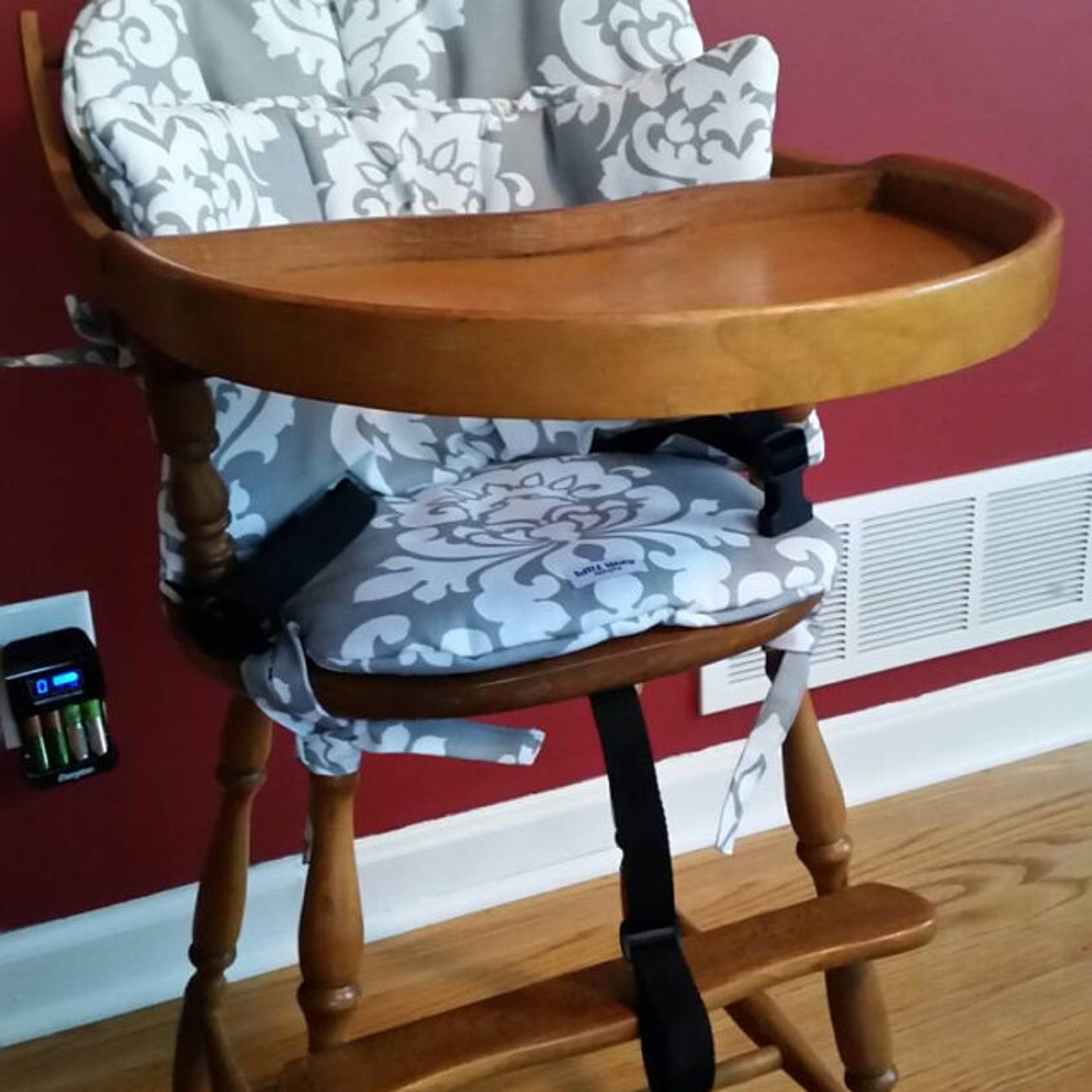 WOODEN HIGH CHAIR Cushion/Pads // Custom Made to Fit your | Etsy