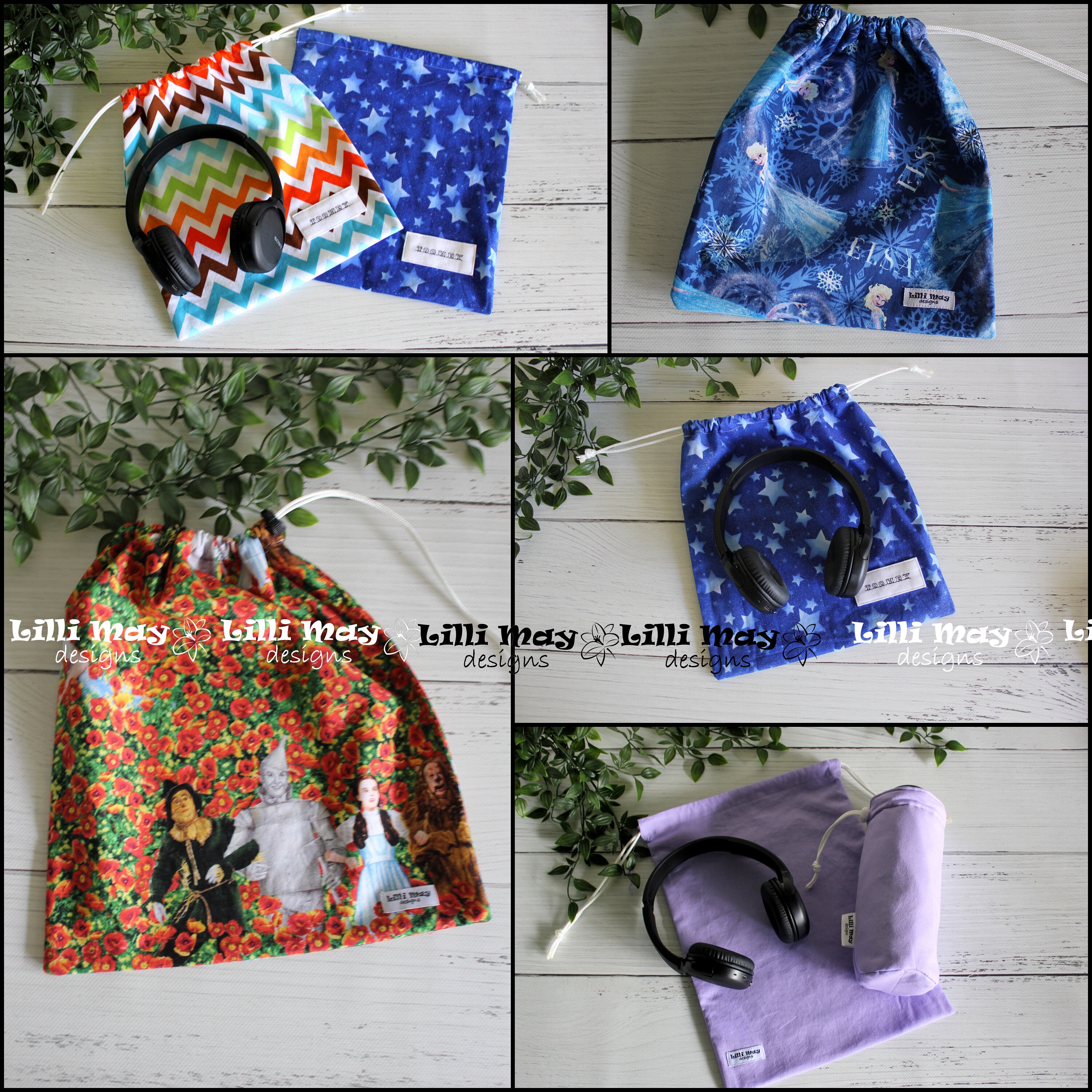 Mini Vintage Pattern Storage Bag, Portable Headphone Bag With