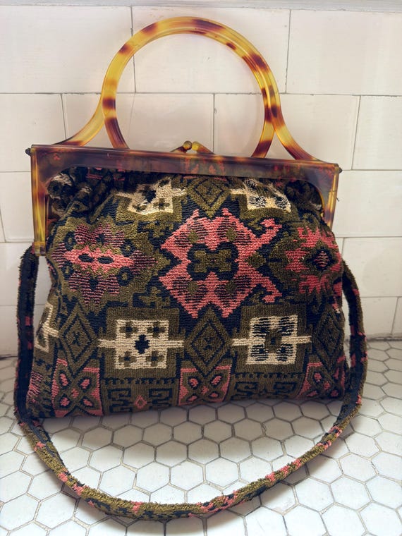 Vintage Tapestry Carpet Bag